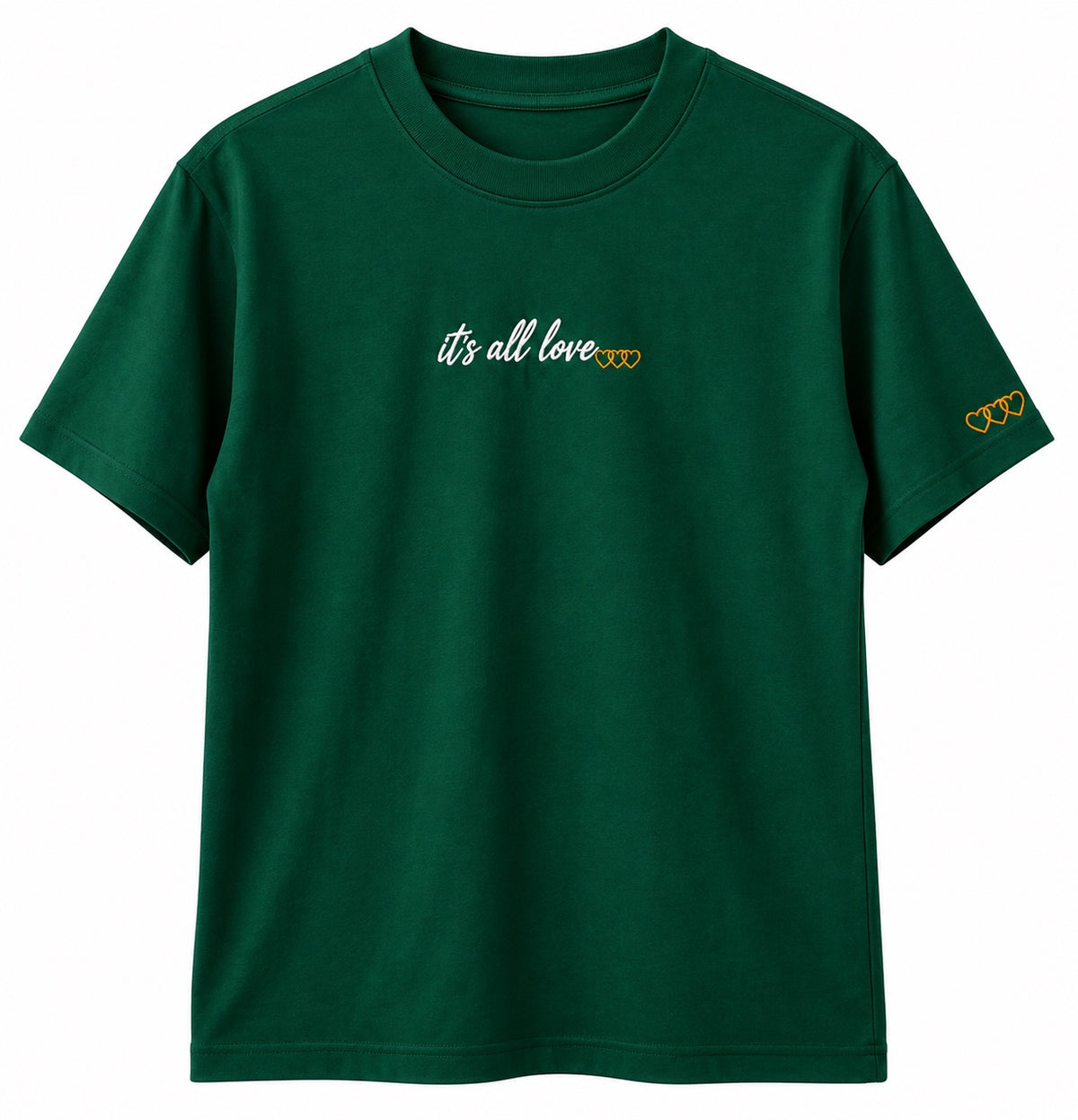it’s all love… tee - Forest Green — front