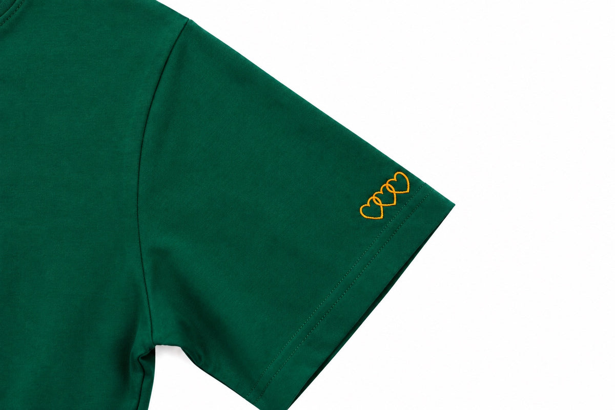 it’s all love… tee - Forest Green — sleeve detail