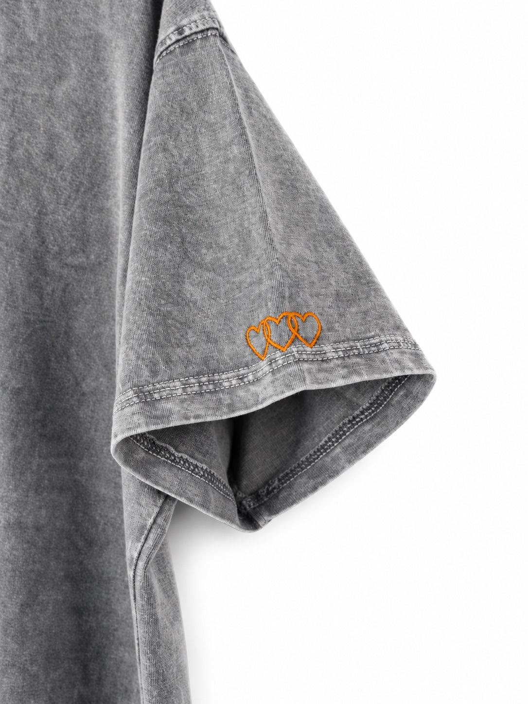 it’s all love… tee - Washed Grey — sleeve detail