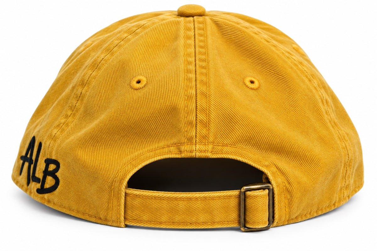 it’s all love… dad hat - Washed Mustard — back